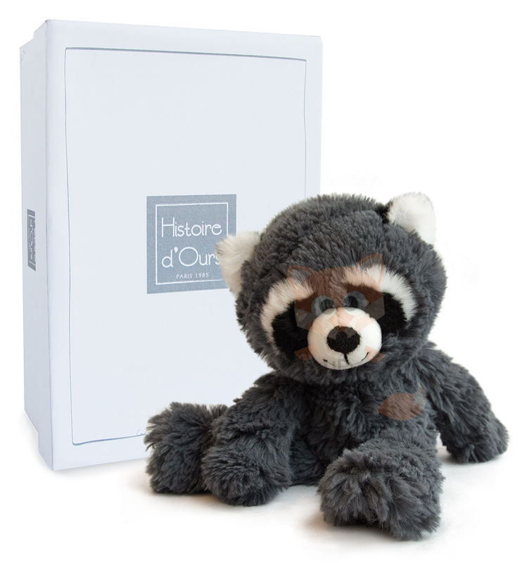  choubis soft toy grey raccoon 